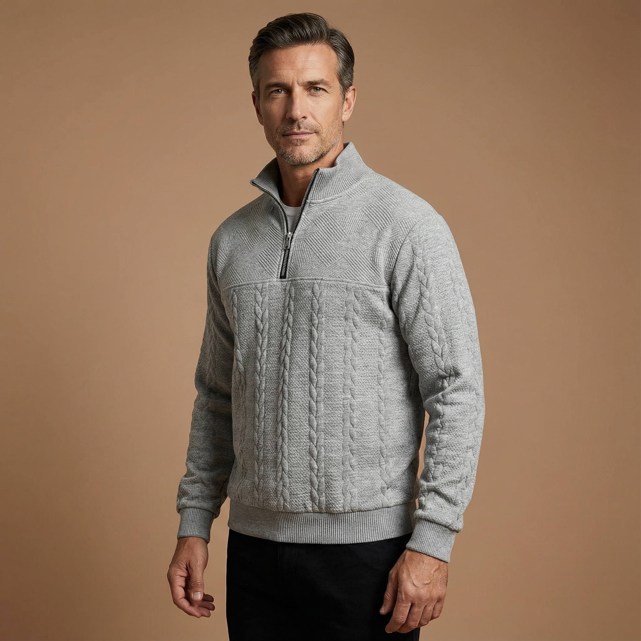 Alejandro - sudadera con cremallera y cuello alto